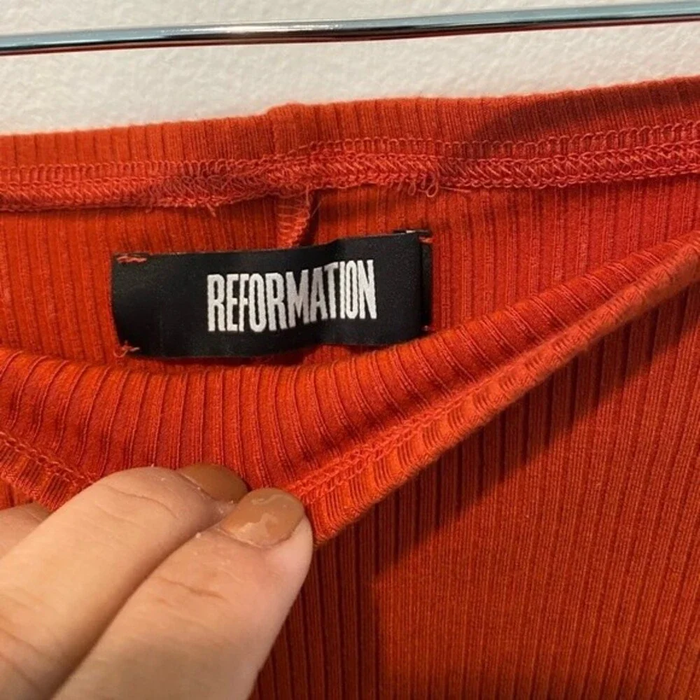 REFORMATION Rustic/Orange Size M pencil skirt